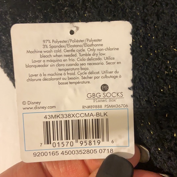 Disney Mickey Mouse fuzzy slippers socks 2 pack NWT - Picture 3 of 9